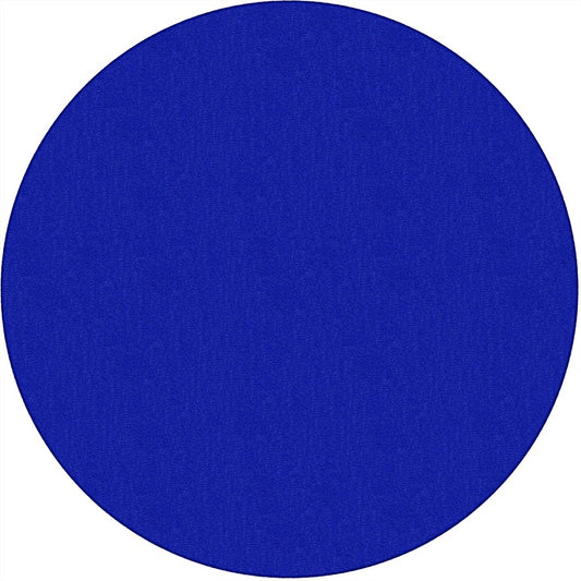 Flagship Carpets Classic Solid Color 6' Round Rug - Floor Rug - Traditional, Classic - 72" Length - Circle - Royal Blue - Nylon