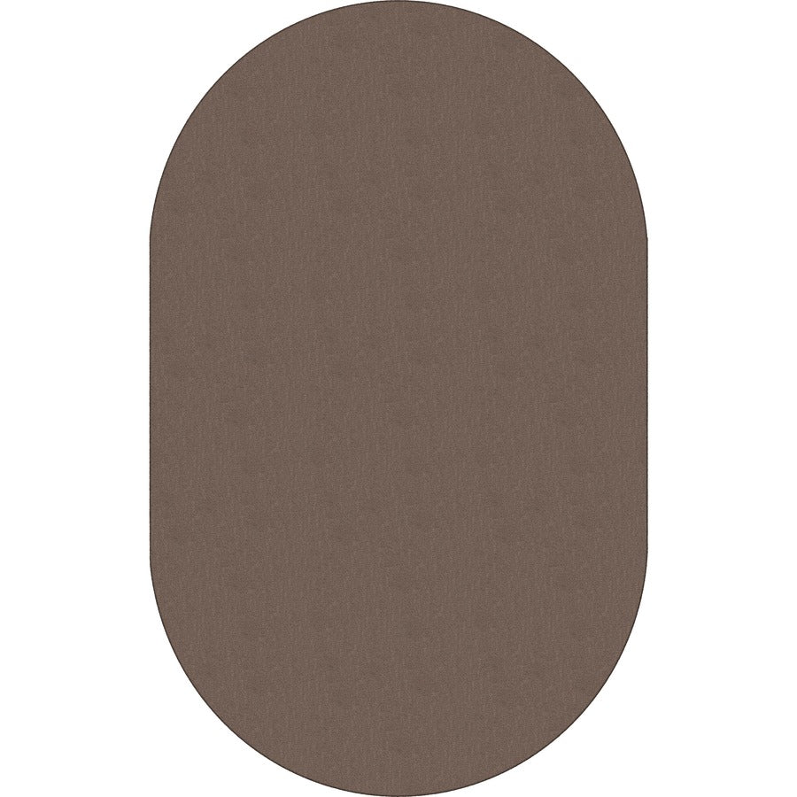 Flagship Carpets Classic Solid Color 12' Oval Rug - Floor Rug - Classic, Traditional - 84" Length x 12 ft Width - Oval - Almond - Nylon