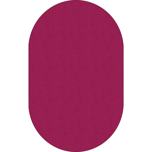 Flagship Carpets Classic Solid Color 12' Oval Rug - Floor Rug - Classic, Traditional - 12 ft Length x 90" Width - Oval - Cranberry - Nylon