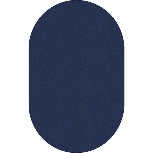 Flagship Carpets Classic Solid Color 12' Oval Rug - Floor Rug - Classic, Traditional - 12 ft Length x 90" Width - Oval - Navy - Nylon