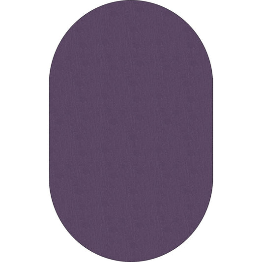 Flagship Carpets Classic Solid Color 12' Oval Rug - Floor Rug - Classic, Traditional - 12 ft Length x 90" Width - Oval - Purple - Nylon