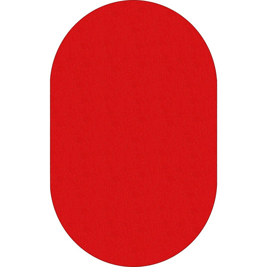 Flagship Carpets Classic Solid Color 12' Oval Rug - Floor Rug - Classic, Traditional - 12 ft Length x 90" Width - Oval - Red - Nylon