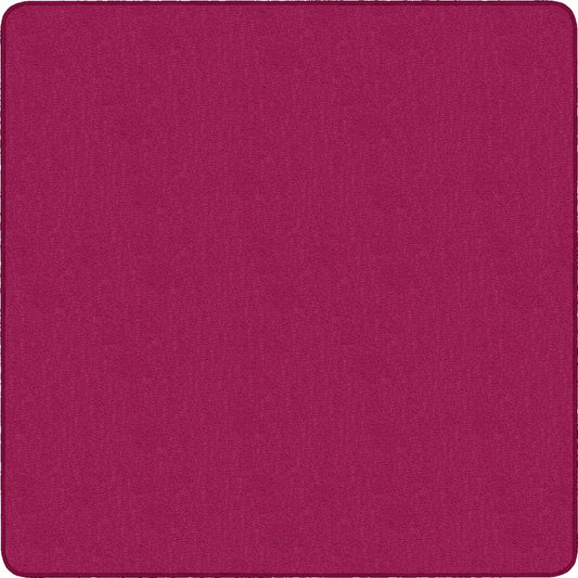 Flagship Carpets Classic Solid Color 12' Square Rug - Floor Rug - Classic, Traditional - 12 ft Length x 12 ft Width - Square - Cranberry - Nylon