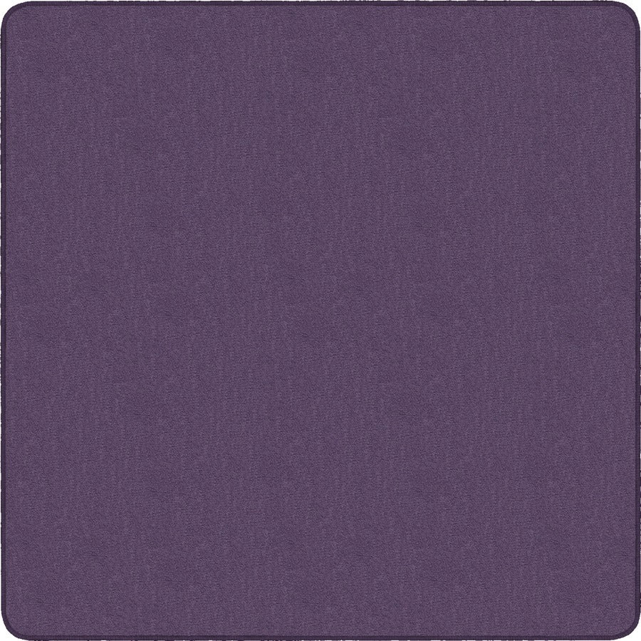Flagship Carpets Classic Solid Color 12' Square Rug - Floor Rug - Classic, Traditional - 12 ft Length x 12 ft Width - Square - Purple - Nylon
