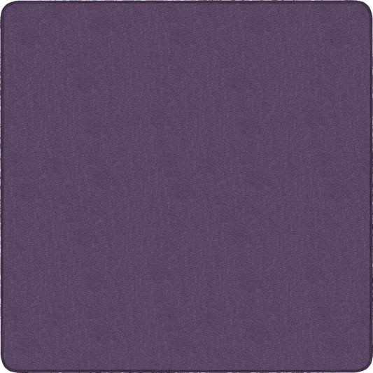 Flagship Carpets Classic Solid Color 12' Square Rug - Floor Rug - Classic, Traditional - 12 ft Length x 12 ft Width - Square - Purple - Nylon