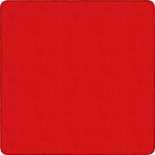 Flagship Carpets Classic Solid Color 12' Square Rug - Floor Rug - Classic, Traditional - 12 ft Length x 12 ft Width - Square - Red - Nylon