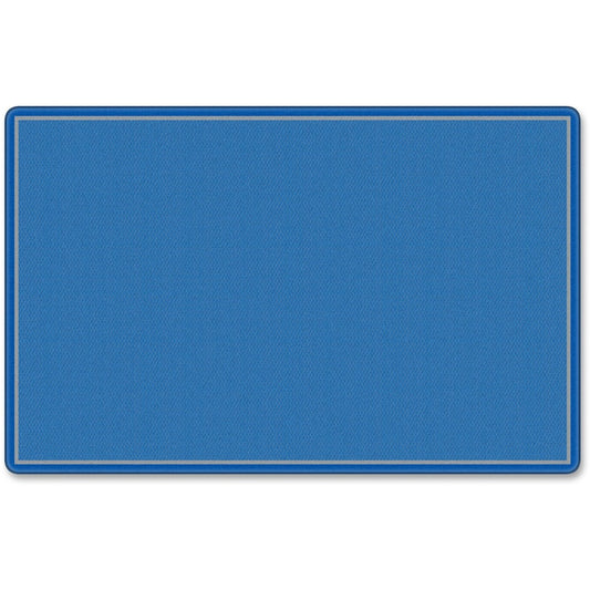 Flagship Carpets All-Over Weave Solid Color Rug - Classic - 12 ft Length x 90" Width - Blue - Nylon