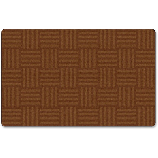 Flagship Carpets Solid Color Hashtag Rug - 12 ft Length x 90" Width - Chocolate