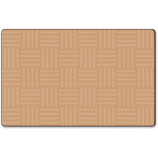 Flagship Carpets Solid Color Hashtag Rug - 12 ft Length x 90" Width - Almond