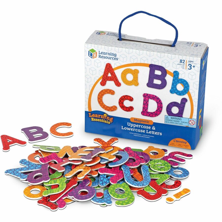 Learning Resources Upper/Lower Case Magnetic Letters - Learning Theme/Subject - Lowercase Letters, Uppercase Letters Shape - Magnetic - Wear Resistant, Tear Resistant - Assorted - 1 Set