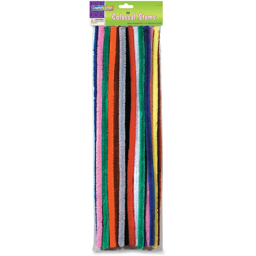 Creativity Street Colossal Stems - Craft Project, School, Decoration x 19.50" Length x 0.6" Diameter - Assorted - 50 / Pack