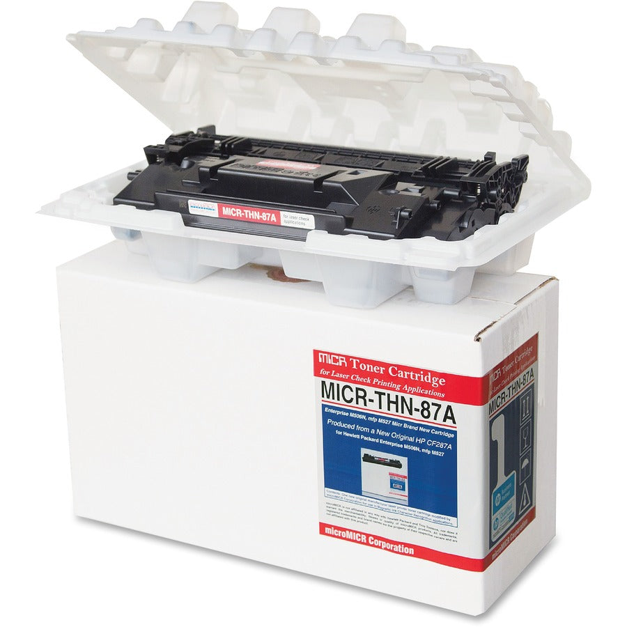 microMICR MICR Laser Toner Cartridge 87A (CF287A) - Black - 1 Each - 9000 Pages