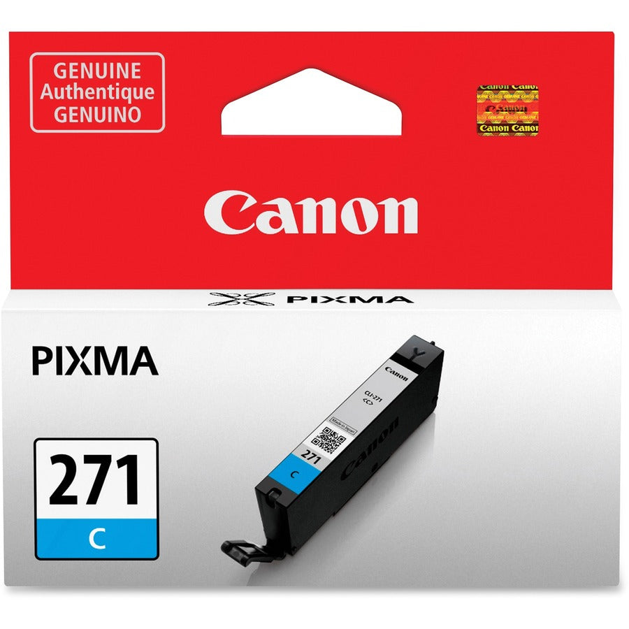 Canon CLI-271 Original Standard Yield Inkjet Ink Cartridge - Cyan - 1 Each - Inkjet - Standard Yield - Cyan - 1 Each