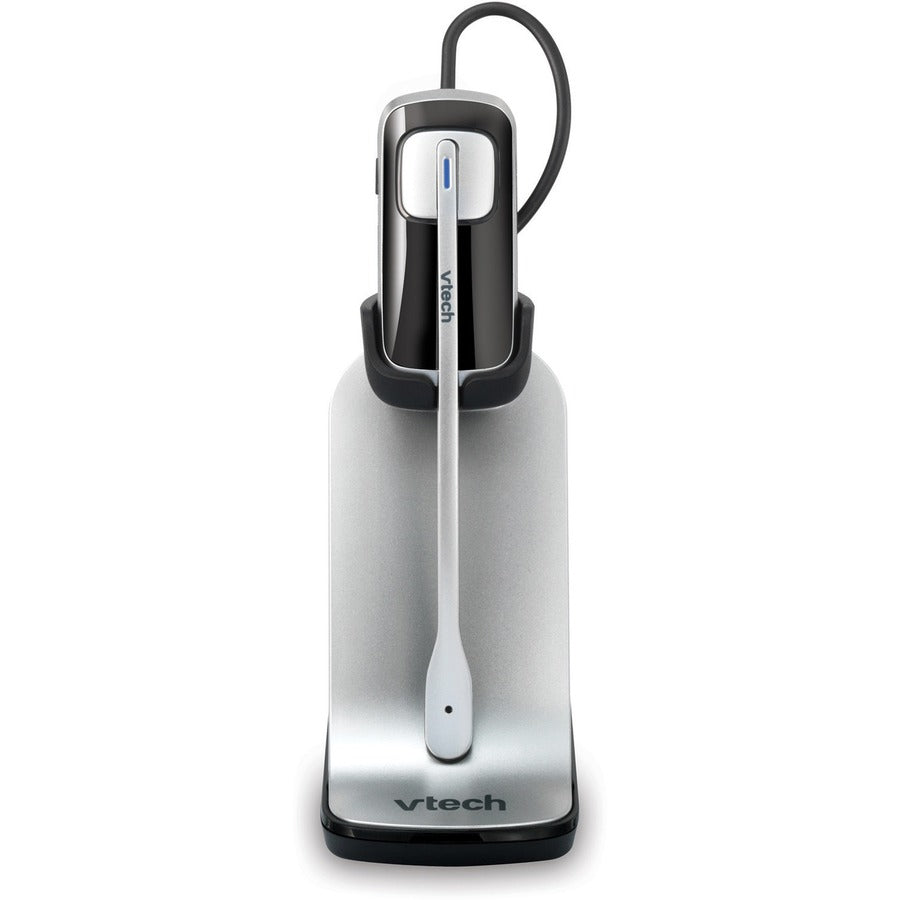 VTech Accesssory Cordless Headset - Mono - Wireless - DECT 6.0 - Earbud, Over-the-ear - Monaural - Outer-ear - Silver, Black