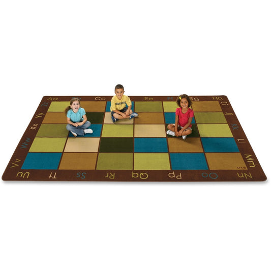 Carpets for Kids, Premium Nature's Colors Seating Rug - Kids - 108" Length x 72" Width - Rectangle - Natural, Assorted
