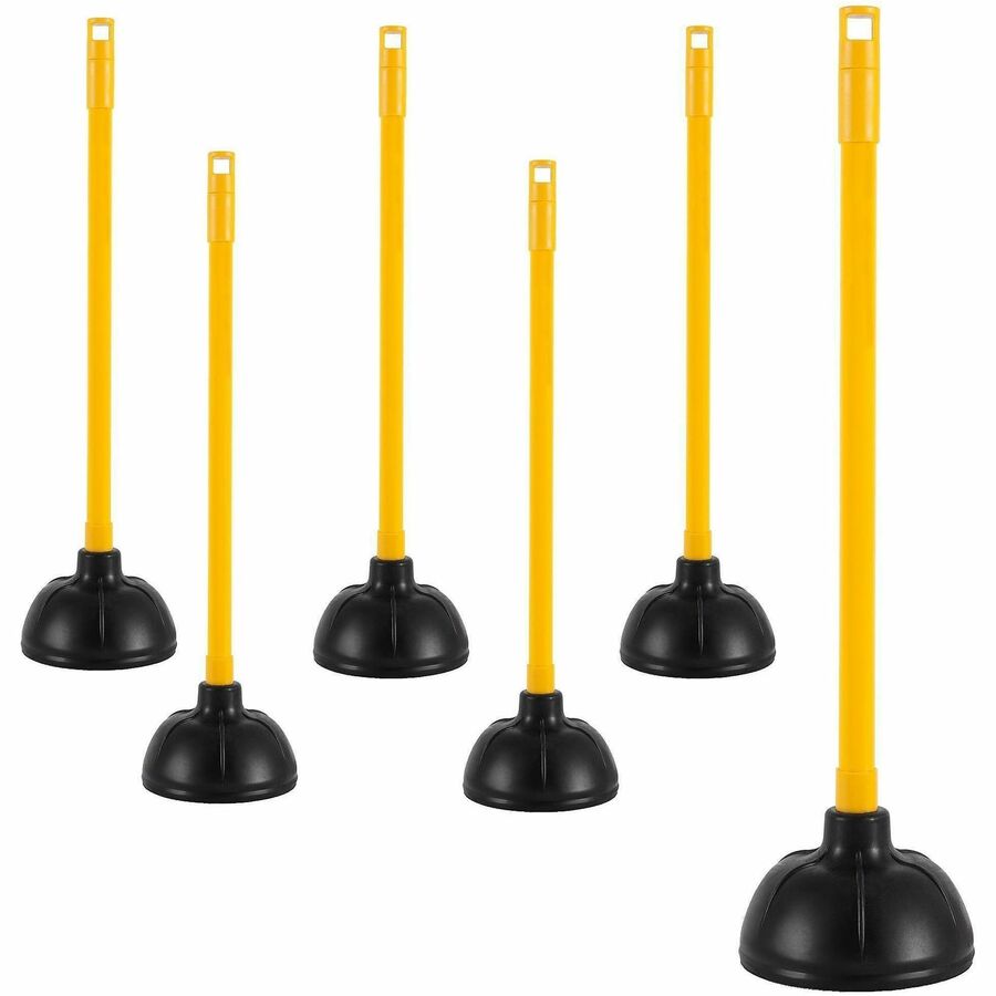 Genuine Joe Value Plus Plunger - 5.75" Cup Diameter - 23" Length - Yellow - Drain, Toilet, Pipe