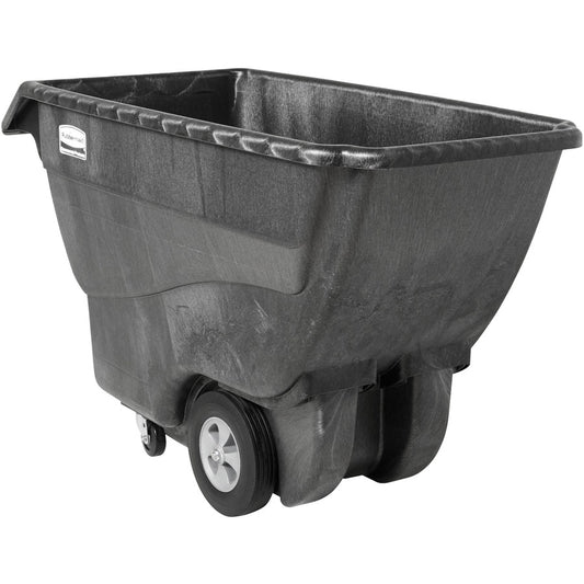 Rubbermaid Commercial Structural Foam Standard Tilt Truck - 1000 lb Load Capacity - Structofoam - 30.20" Width x 64.50" Depth x 38" Height - Black - 1 Each