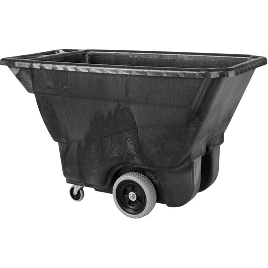 Rubbermaid Commercial Utility Duty Tilt Truck - 450 lb Load Capacity - Structofoam - 26" Width x 53" Depth x 33" Height - Black - 1 Each