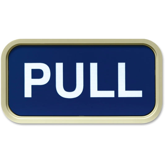 Xstamper Designer Framed Wall/Door Sign - 4" Holding Width x 2" Holding Height - Rectangular Shape - Wall, Door - Rounded Corner - Plastic - Almond - 1 Each