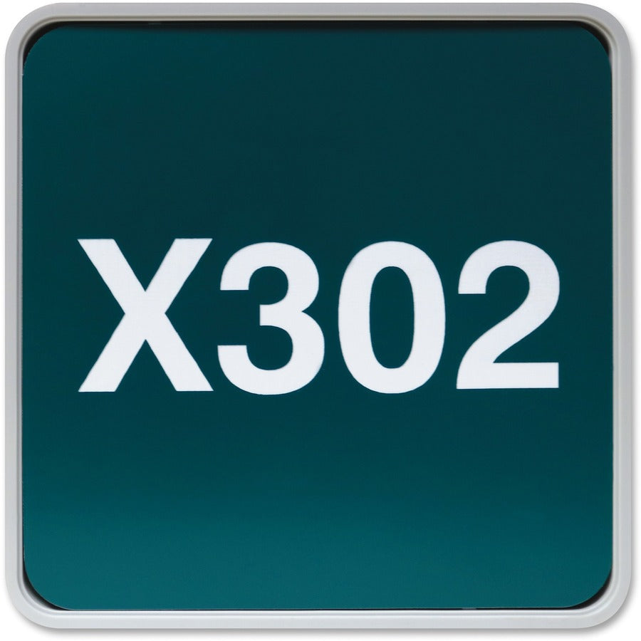 Xstamper Designer Framed Wall/Door Sign - 6" Holding Width x 6" Holding Height - Square Shape - Wall, Door - Rounded Corner - Plastic - Gray - 1 Each