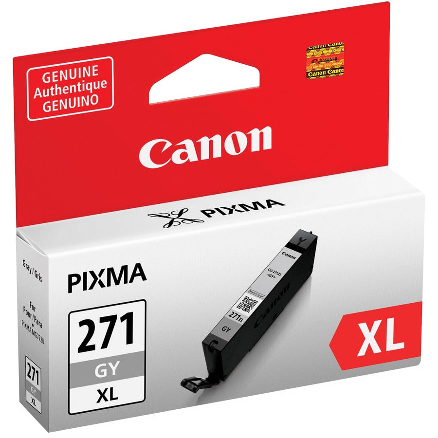 Canon CLI-271 Original High Yield Inkjet Ink Cartridge - Gray - 1 Each - Inkjet - High Yield - Gray - 1 Each