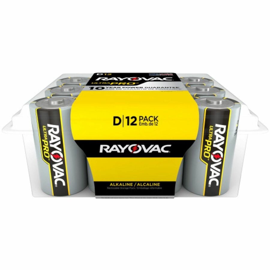 Rayovac Ultra Pro Alkaline D Battery 12-Packs - For Multipurpose - D - 1.5 V DC - 12/Pack - 8 / Carton