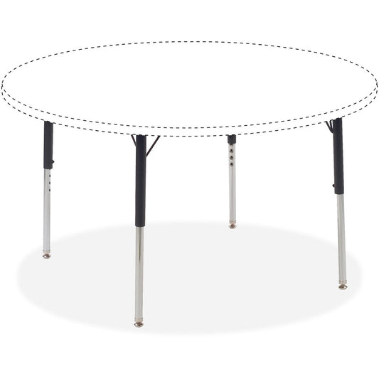 Lorell Activity Table Height-Adjustable Leg Kit - 22" to 30"H - 30" Length x 1.12" Diameter - Black, Chrome - 4 / Carton