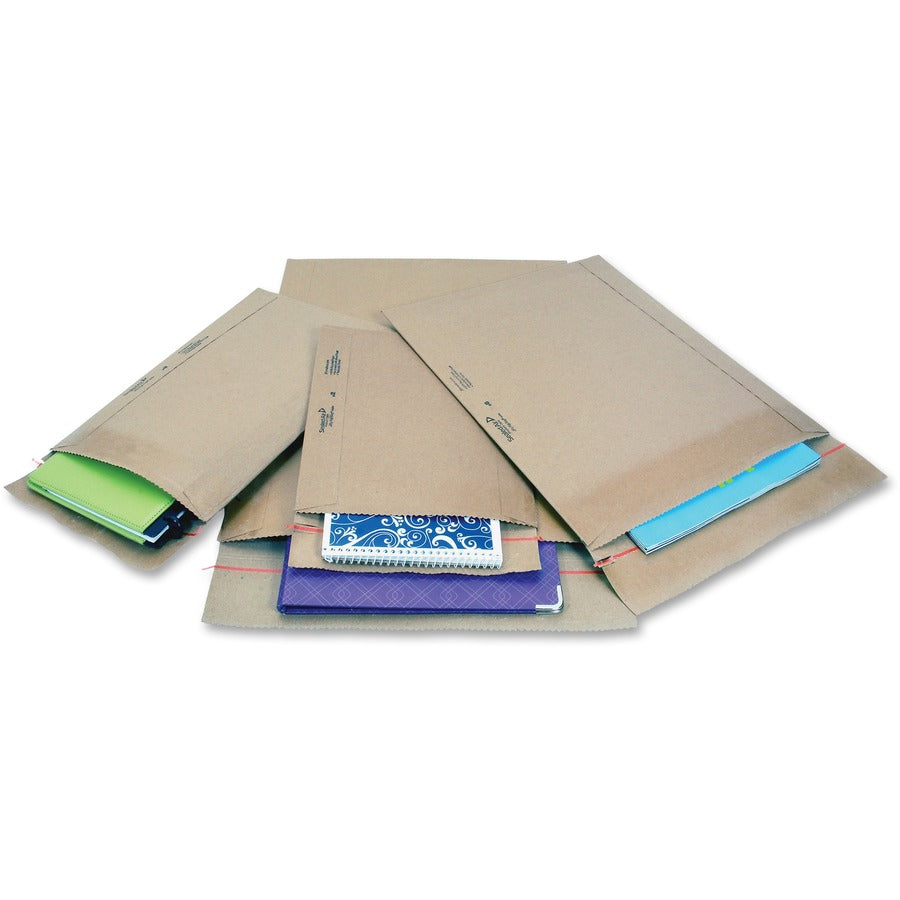 Jiffy Mailer Jiffy Rigi Bag Mailers - Shipping - #1 - 7 1/4" Width x 10 1/2" Length - Self-sealing - Natural Kraft - Kraft, Fiberboard - 250 / Carton