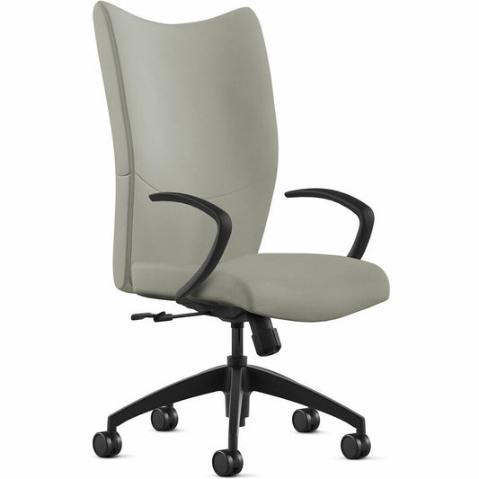9 to 5 Seating High-Back Conference & Management - Mist Seat Color - Leather Seat Material - Mist Back Color - Leather Back Material - High Back - 5-star Base - 1 Each