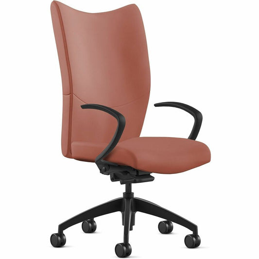 9 to 5 Seating High-Back Conference & Management - Saddle Seat Color - Leather Seat Material - Saddle Back Color - Leather Back Material - High Back - 5-star Base - 1 Each