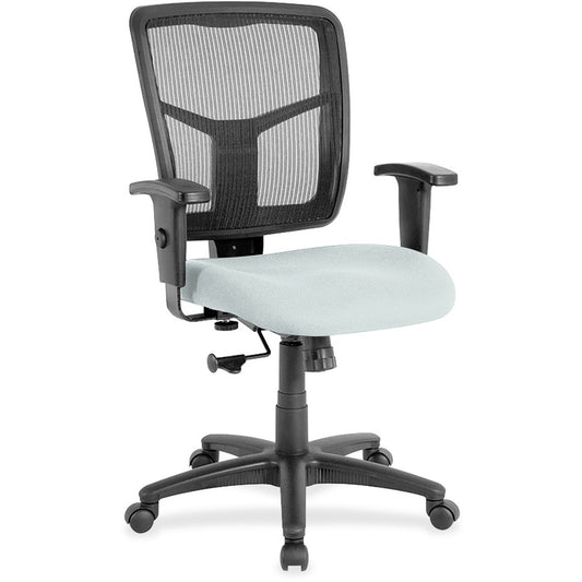 Lorell Ergomesh Managerial Mesh Mid-back Chair - Castillo Breezy Seat Color - Vinyl Seat Material - Black Back Color - Mesh Back Material - Mid Back - 5-star Base - 1 Each