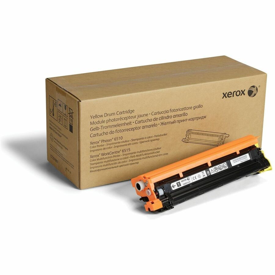 Xerox Yellow Drum Cartridge For Phaser 6510 / WorkCentre 6515, 48K Pages - Laser Print Technology - 48000 - Yellow - 1 Each