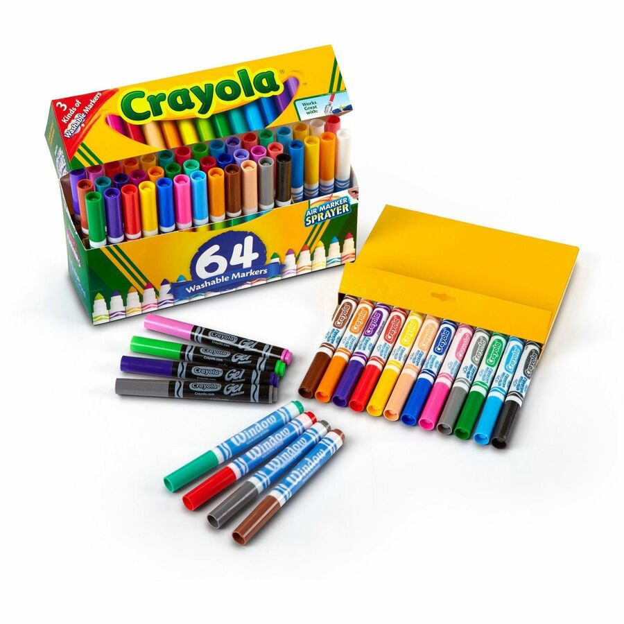 Crayola Washable Markers - Washable - Gel-based - 1 Set