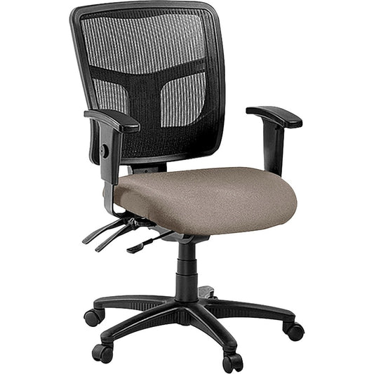 Lorell ErgoMesh Series Managerial Mesh Mid-Back Chair - Dillon Stratus Seat Color - Vinyl Seat Material - Black Back Color - Mesh Back Material - Black Frame Color - Mid Back - 5-star Base - 1 Each
