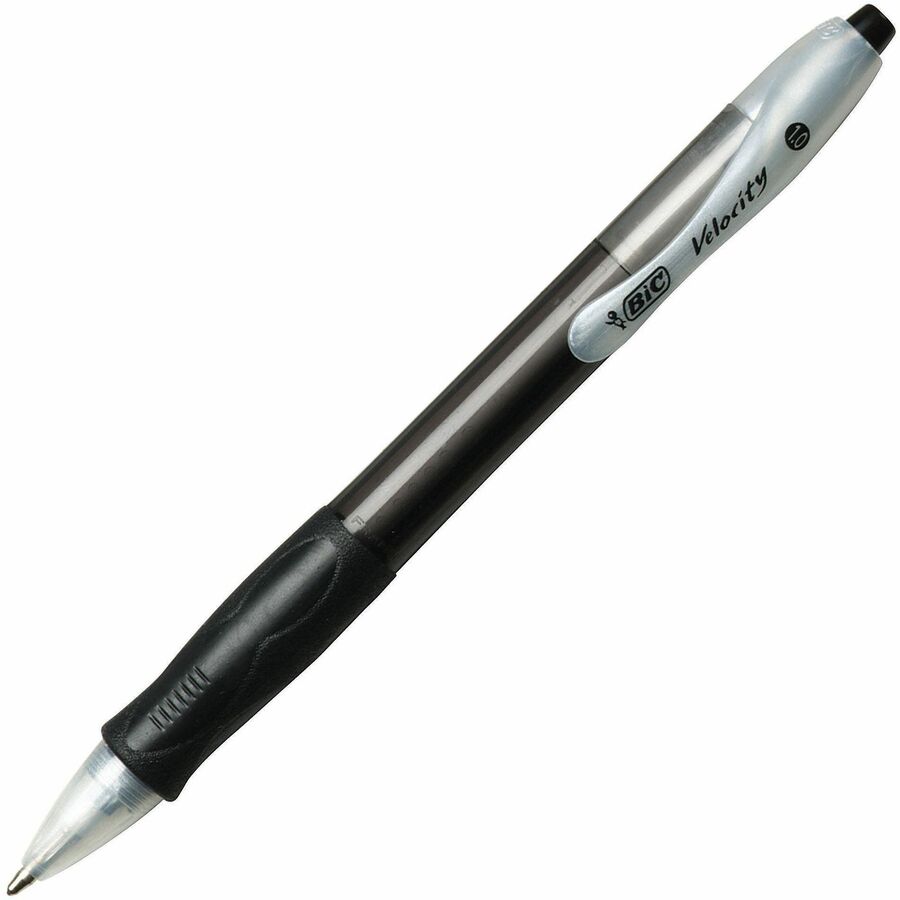 BIC Retractable Ballpoint Pens - Refillable - Retractable - Black Ink - Black Barrel - Tungsten Carbide Tip - 36 / Box