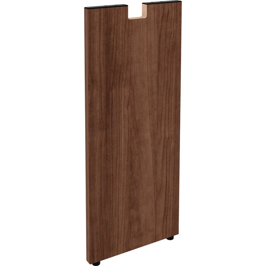 Lorell Essentials Series Credenza Half Leg - 28.5" Height x 12" Width x 1" Depth - Material: Metal - Finish: Walnut Laminate - 1 Each