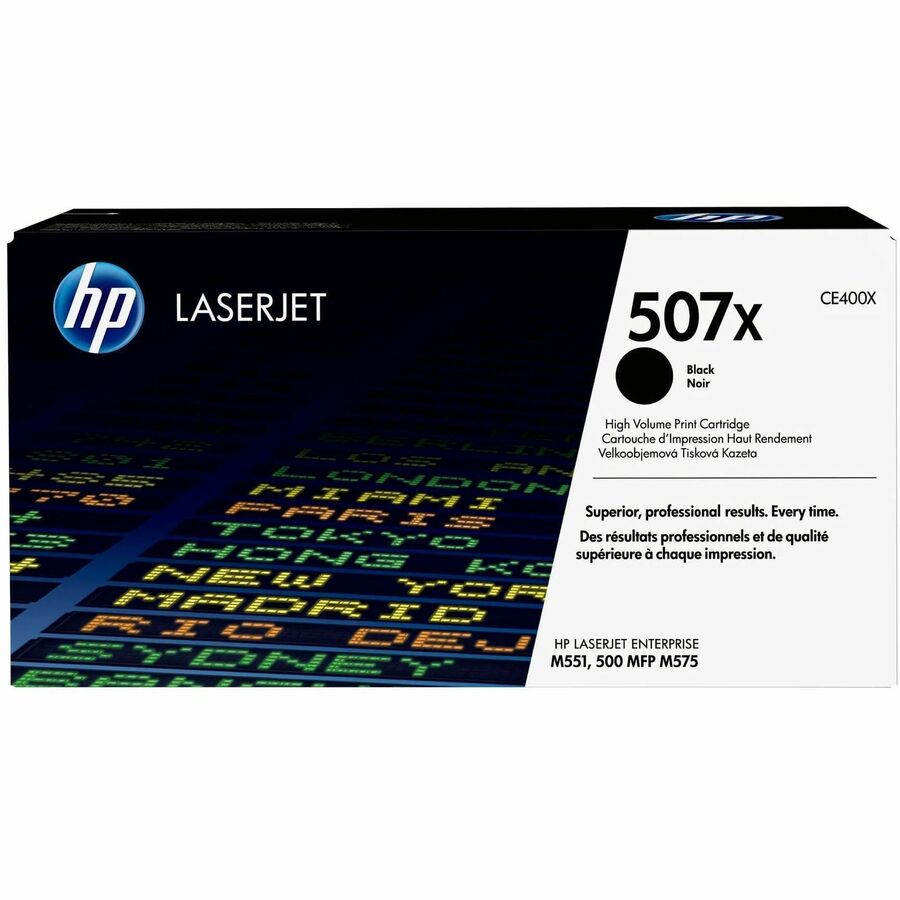 HP 507X Original High Yield Laser Toner Cartridge - Single Pack - Black - 1 Each - 11000 Pages