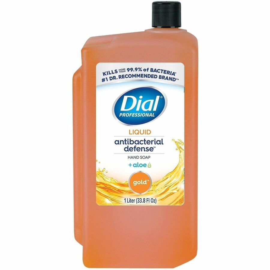 Dial Gold Antibacterial Liquid Hand Soap Refill - 1.06 quart - Kill Germs - Skin, Hand - Orange - 8 / Carton