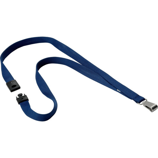 DURABLE Premium Textile Lanyard - Blue - 10 / Box