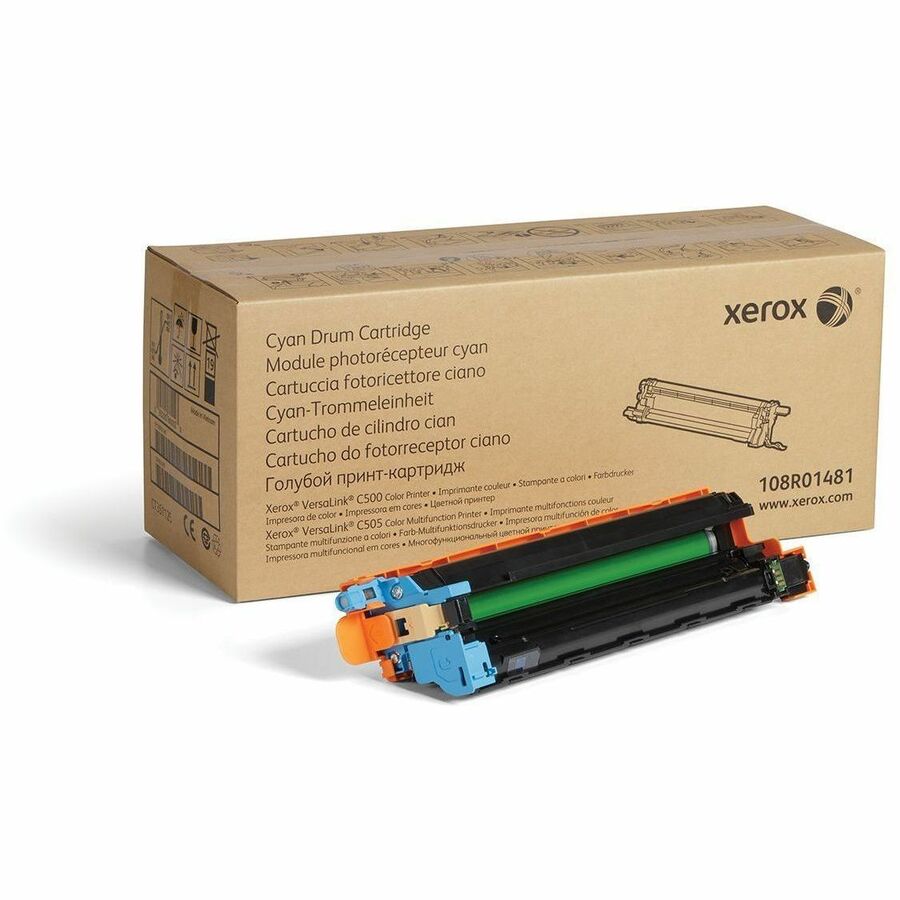 Xerox Genuine Cyan Drum Cartridge For VersaLink C500/C505 - Laser Print Technology - 40000 Pages - Cyan - 1 Each