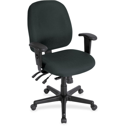 Eurotech 4x4sl with Seat Slider - Black, Onyx Seat Color - Vinyl Seat Material - Black, Onyx Back Color - Vinyl Back Material - 5-star Base - Dillon Black - Armrest - 1 Each