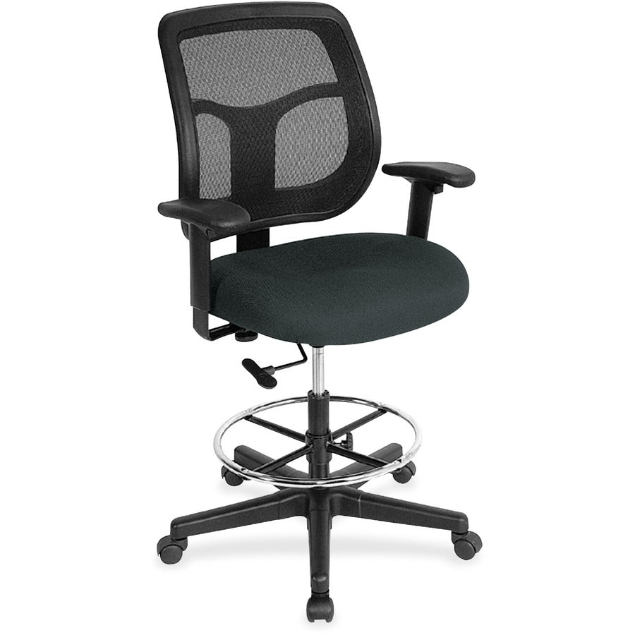 Eurotech Utility Stool - Dillon Black - Vinyl - 1 Each