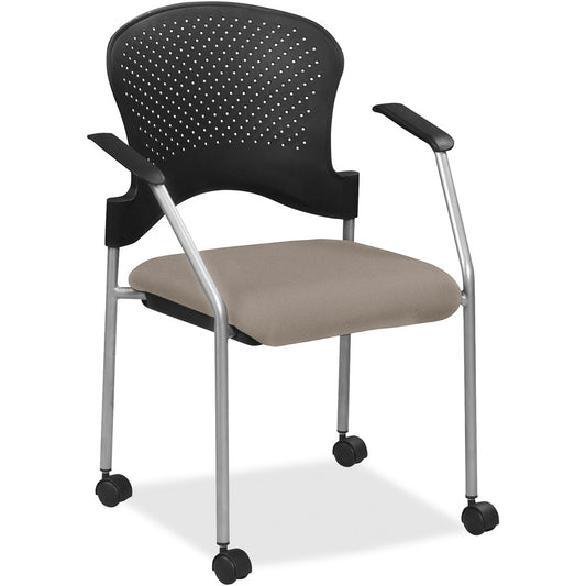 Eurotech Breeze Chair with Casters - Stratus Seat Color - Vinyl Seat Material - Plastic Back Material - Gray Frame Color - Four-legged Base - Dillon Stratus - 1 Each