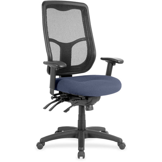 Eurotech Executive Chair - Fabric Seat Material - High Back - Dillon Ocean - Vinyl - 1 Each