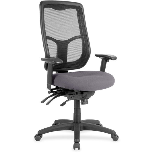 Eurotech Executive Chair - Fabric Seat Material - High Back - Canyon Carbon - Vinyl - 1 Each