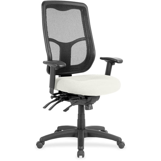 Eurotech Executive Chair - Fabric Seat Material - High Back - Dillon Snow - Vinyl - 1 Each