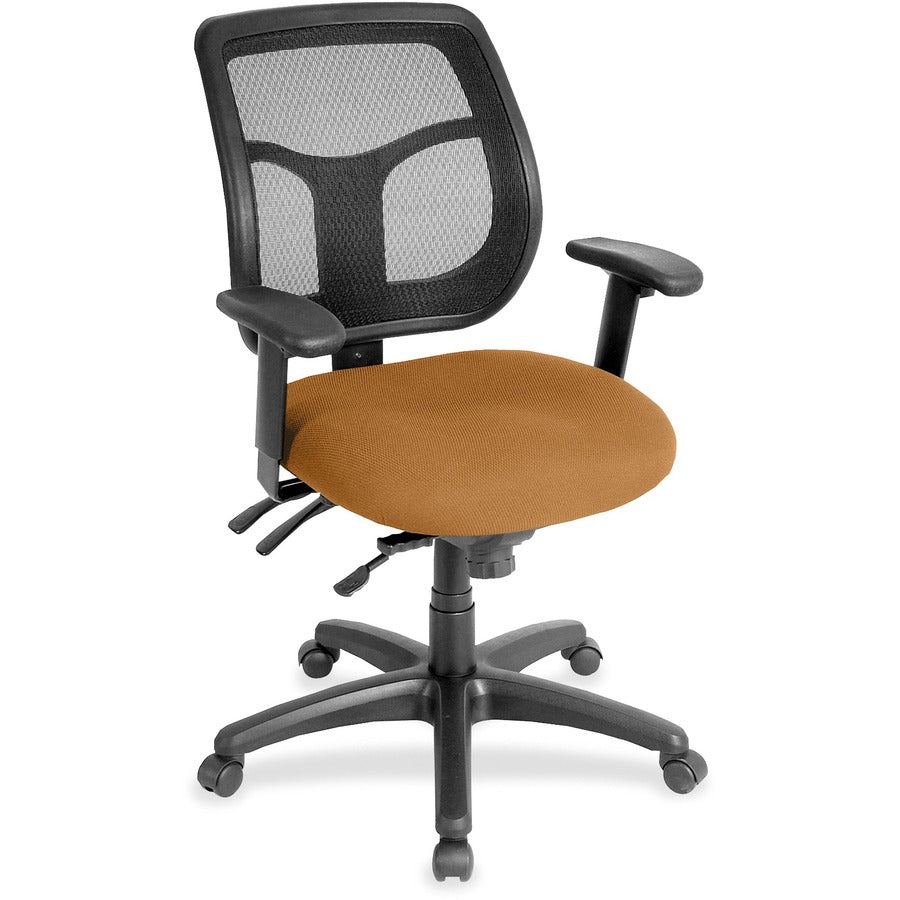 Eurotech Apollo Multi-Function Task Chair - Fiesta Seat Color - Fabric, Vinyl Seat Material - 5-star Base - Dillon Fiesta - Armrest - 1 Each