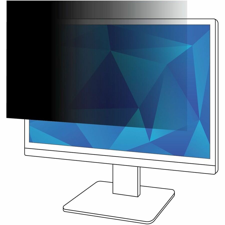3M Privacy Filter for 27in Monitor, 16:10, PF270W1B Black, Matte - For 27" Widescreen LCD Monitor - 16:10 - Scratch Resistant, Fingerprint Resistant, Dust Resistant - Anti-glare - 1 Each
