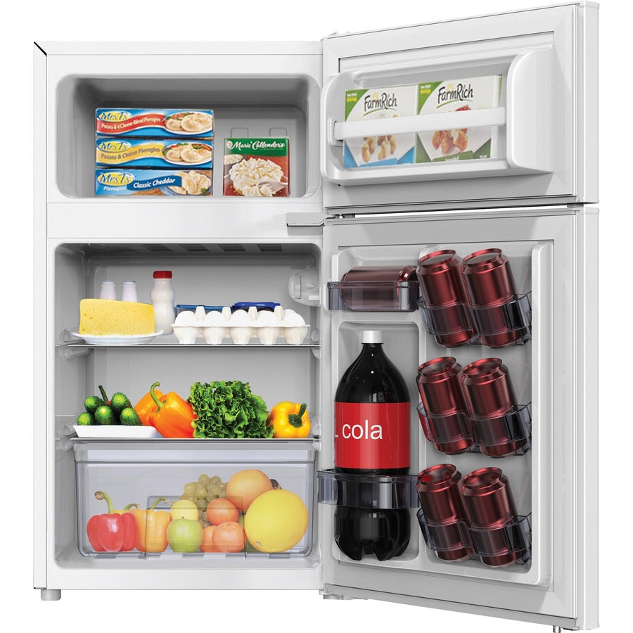 Avanti RA31B0W 3.1 Cubic Foot 2-door Compact Refrigerator - 3.10 ft� - Auto-defrost - Top Mount - Auto-defrost - Reversible - 2.10 ft� Net Refrigerator Capacity - 1 ft� Net Freezer Capacity - 120 V AC - 320 kWh per Year - White - Freestanding