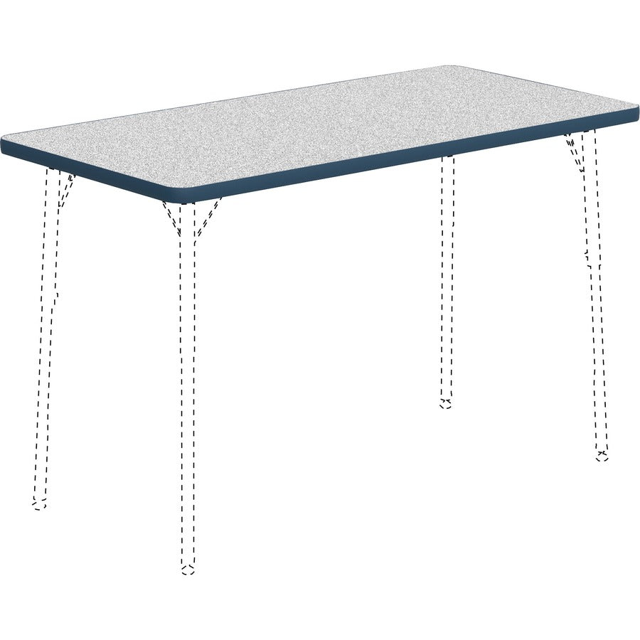 Lorell Classroom Activity Tabletop - Gray Nebula, High Pressure Laminate (HPL) Rectangle Top - 48" Table Top Width x 24" Table Top Depth x 1.13" Table Top Thickness - Classroom - Assembly Required - 1 Each